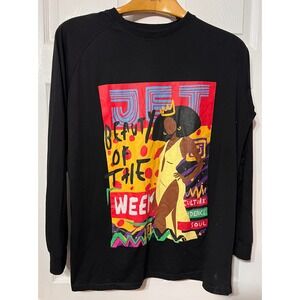 Izzy & Liv Jet Beauty of the Week Graphic Long‎ Sleeve Shirt Black XL Raglan